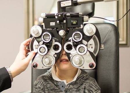 Little Boy Getting an Eye Exam